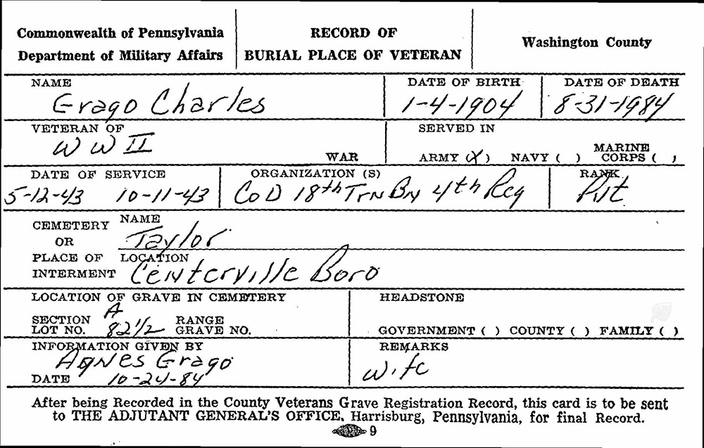 veteran burial